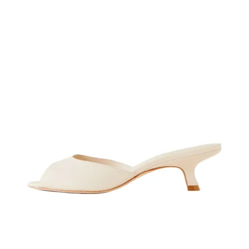 Reformation Слипоны 5 см Женские Бежевые