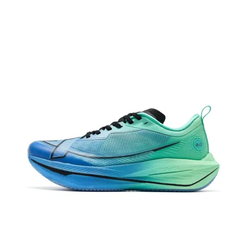 XTEP Ван-Пис Формовая 2-го Поколения Низ Прочный Устойчивый к Износу Низкий Топ Беговые Кроссовки Мужские Бирюзовый