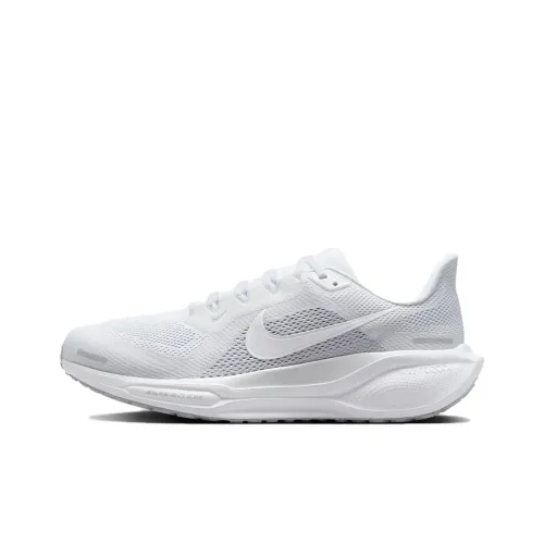 Nike Pegasus 41 Амортизаторы Slip-resistant Abrasion-resistant Breathable Low-top Беговые кроссовки Мужские Белые