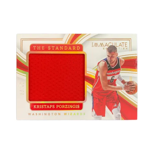 PANINI Порзингис 2022 23 IMM Wizards 42 99 Большой Window Game Used Джерси Звезда Карта Карта CONDITION Passed