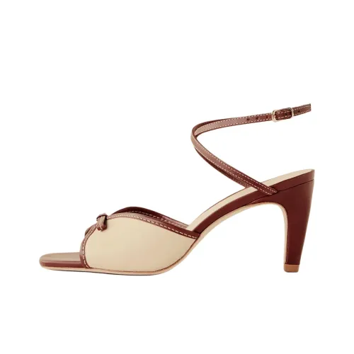 Reformation One Ремешок Сандалии 7,5 см Женские Бежевые