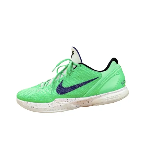 Nike Zoom Kobe 6 Амортизаторы Slip-resistant Abrasion-resistant Низкий топ Баскетбольные кроссовки Мужской Зеленый