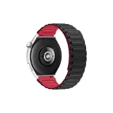 Улучшенный · Новый Три-Бусина Магнитный Ремешок [Силикон-Черный Красный]