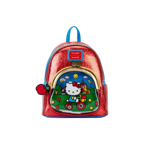 Sanrio Loungefly 50th Anniversary Памятный Коллаборация ПУ (полиуретан) Рюкзак Женские Красный