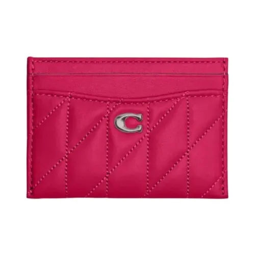COACH Card Case Кожаный держатель для карт Мини Женский Питайя