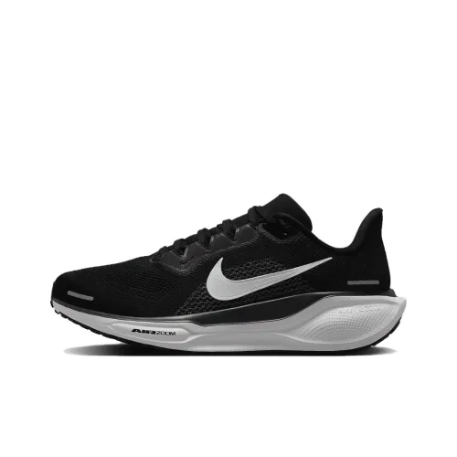 Nike Pegasus 41 Slip Устойчивый к истиранию Низкий Топ Беговые кроссовки Женские Черный Серый