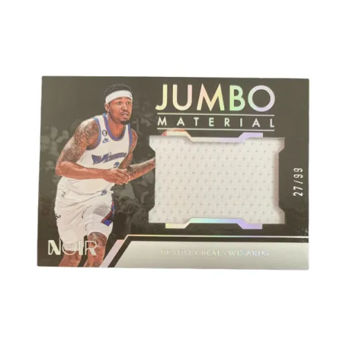 PANINI 2022 23 NOIR JUMBO Wizards Bradley Beal 27 99 Match Worn Jersey Basketball Card Карта CONDITION Passed