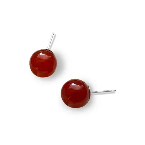 Xuanman Агат Серебро S925 Серьги-гвоздики Женские