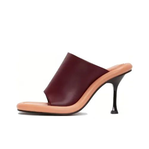 JW Anderson Bumper Tube Слипоны Бургундский Женские