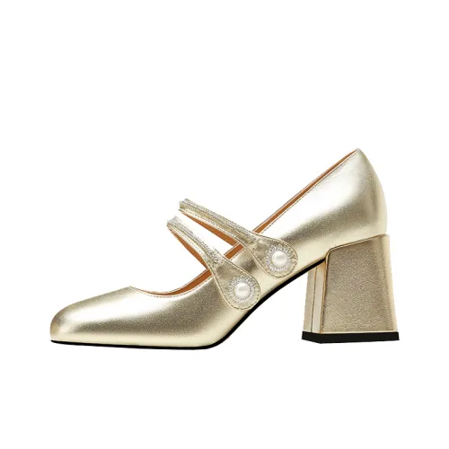 Princess Isabel Грубый каблук Туфли Мэри Джейн Женские