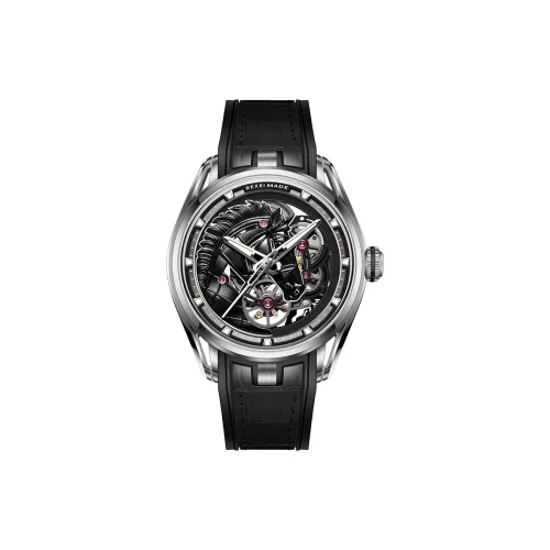 BEXEI Thousand Mile Horse Collection Автоматический Механический Механизм Резиновый Ремешок Часы Мужские Часы С Черепным Циферблатом