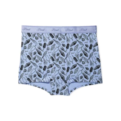 Victoria's Secret Розовый логотип Хлопок HIGH Обхват талии BOYSHORT PANTY HBICP Нижнее белье Женские 1 шт Синий