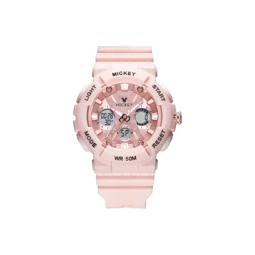 Disney Электроника Механизм Унисекс Часы Mickey 43 мм Розовые