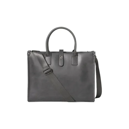 CARTELO Сумка через плечо из коровьей кожи большая мужская серого цвета