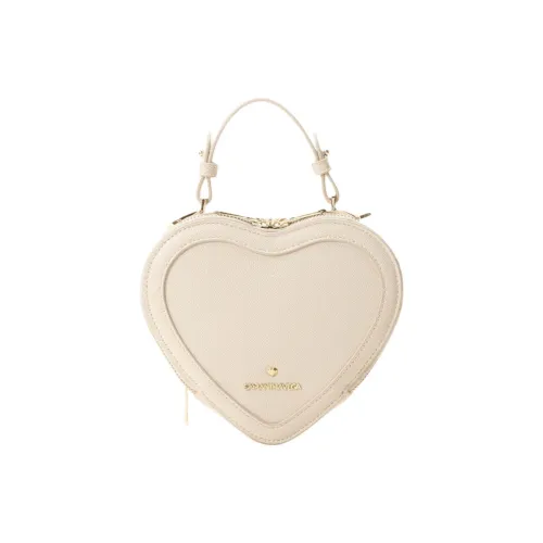 SAMANTHA THAVASA Сумка из синтетической кожи в форме сердца сумка через плечо сумка на одно плечо женская сумка цвет экрю