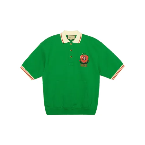 GUCCI SS22 Поло Унисекс Зеленый