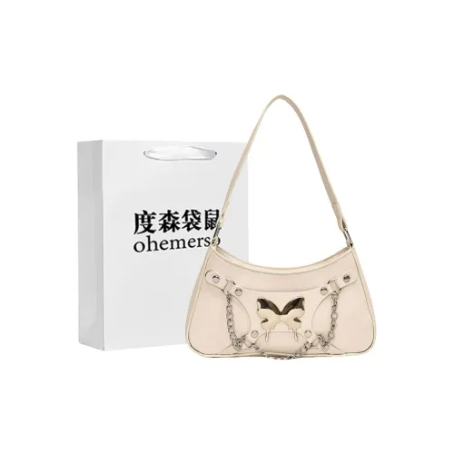 Dusen Kangaroo ПУ (полиуретан) Сумка через плечо Женская Экрю Синий Зеленый Черный Розовый Серебряный