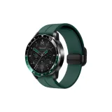 Складной магнитный ремешок с пряжкой - силиконовый ремешок [сосново-зеленый]