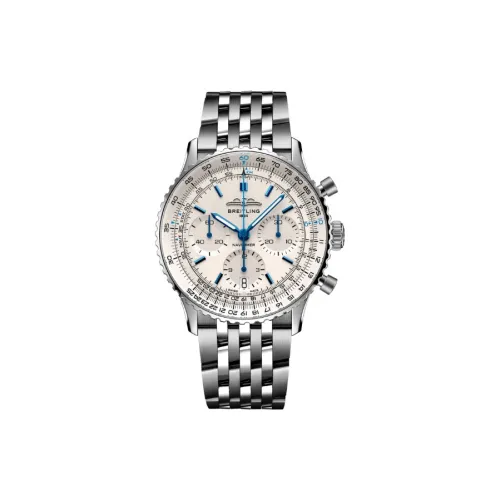 BREITLING Автоматический Механический Часы Мужские Aviation Chronograph Collection 41 мм Серебряные