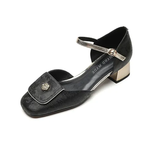 Echo yolo Грубый каблук Туфли Мэри Джейн 4CM Женские