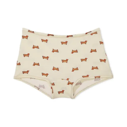 Victoria's Secret Розовый Хлопок BOYSHORT PANTY Мягкий Жемчужный Hot Dog Принт Нижнее белье Женские 1 шт Желтый Full