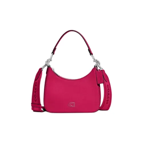 COACH Hobo кожаная сумка через плечо сумка среднего размера женская Питайя