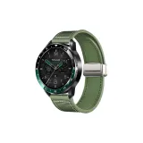 Вязаные ткани Складные Магнитные Ремешок для часов Полоска [Кедр Зеленый]