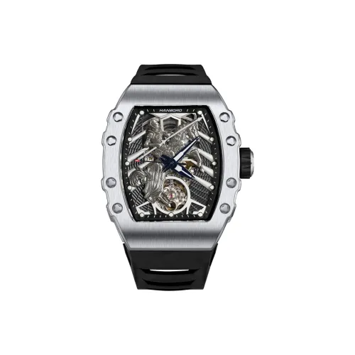 HANBORO Механические Мужские Часы 41мм*50мм*14мм Черные