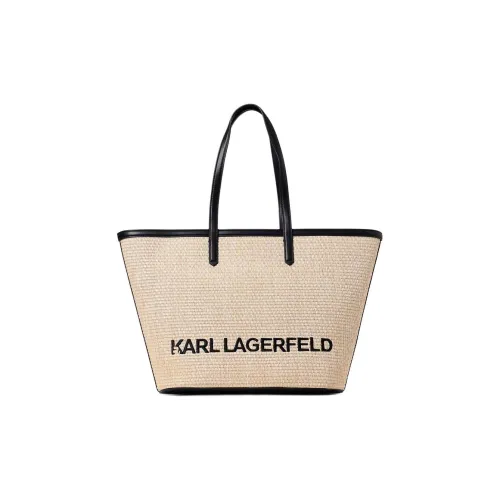 Karl Lagerfeld Полипропиленовая Тоут Сумка Сумка для покупок Сумка на одно плечо Женская Бежевая