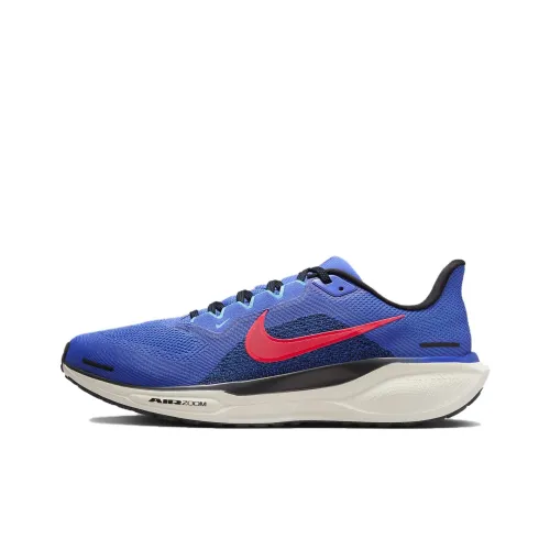 Nike Pegasus 41 Дышащий Легкий Rebound Низкий Топ Повседневные Тренировочные Беговые кроссовки Мужские Синий Черный