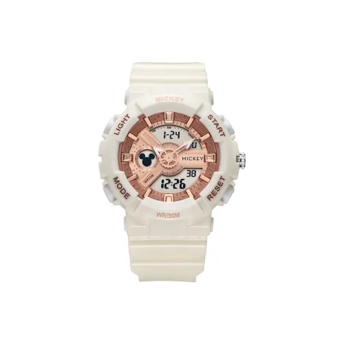 Disney Электронный + Кварцевый Механизм Унисекс Часы Mickey 49 мм Золото