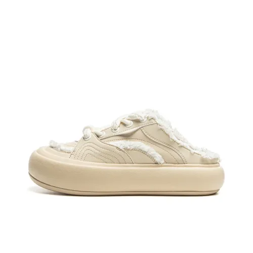 Подкладка Slip-resistant Abrasion-resistant Низкий топ Повседневная обувь Женская Молочно-чайный Желтый