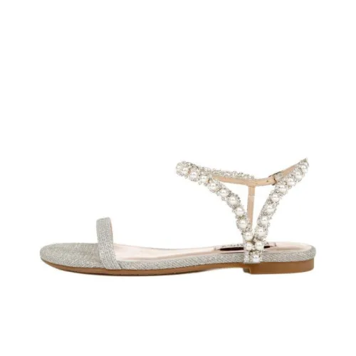 Badgley Mischka Klare One Strap Sandals Women's Platinum Badgley Mischka Klare One Ремешок Сандалии Женские Платина