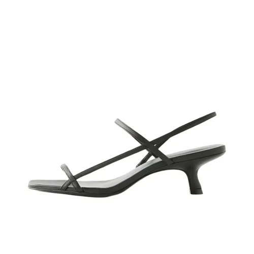 REFORMATION Serenity One Ремешок Сандалии 5 см Женские Черные