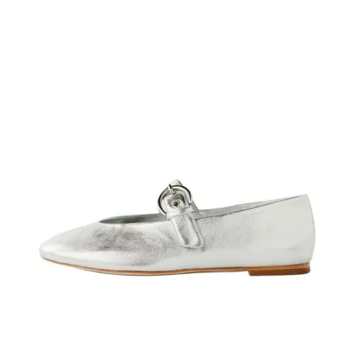 Reformation Bethany Туфли Мэри Джейн Женские Серебряные
