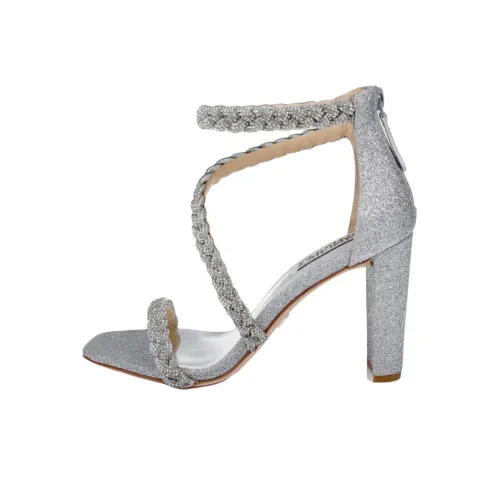 Badgley Mischka One Ремешок Сандалии 9 см Женские Серебряные