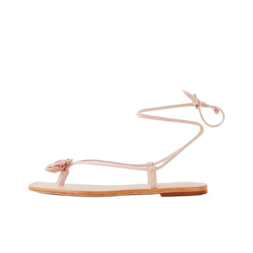 REFORMATION Vicky ROSETTE One Strap Sandals Women's Pink