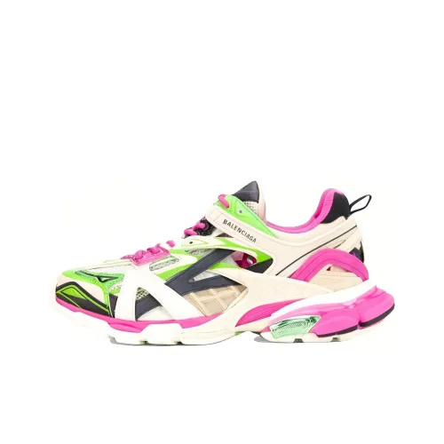 Balenciaga Track 2,0 Low Топ Толстая подошва Кроссовки Мужские Белый Зеленый Розовый