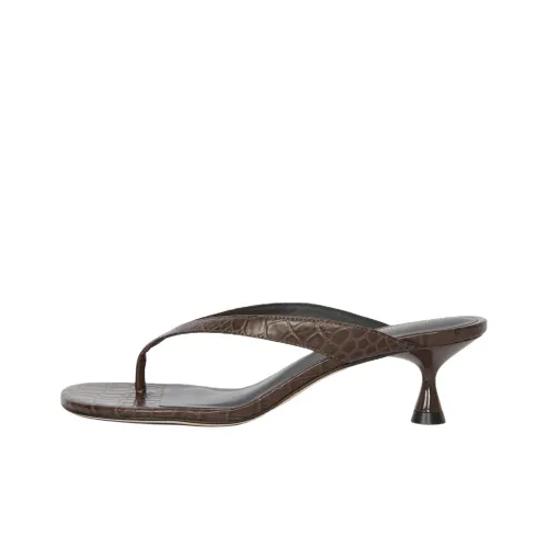 REFORMATION Шлепанцы 5 см Женские Коричневые