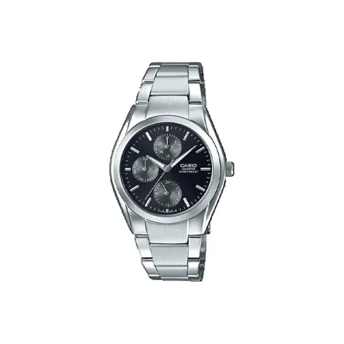 CASIO Кварцевый механизм нержавеющая сталь ремешок мужские часы черный циферблат