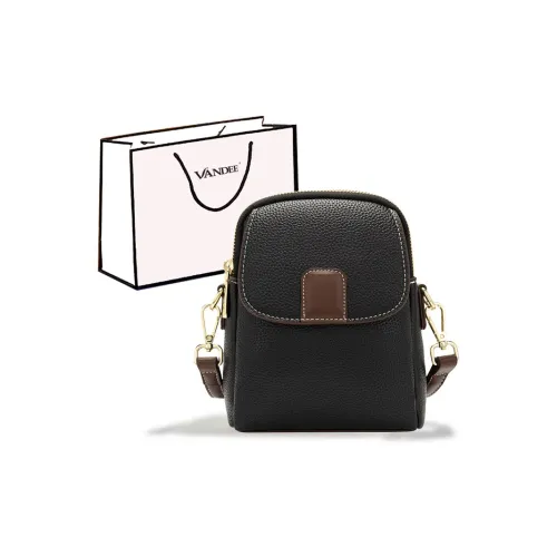 VANDEE Сумка через плечо из коровьей кожи маленькая женская черная