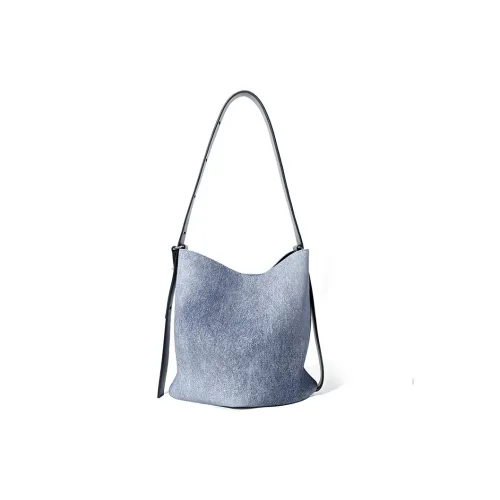 MASTER CANVAS Ткань Ведрообразная Сумка Сумка-тоут Сумка через плечо Стандартная Женская Джинсовый Синий