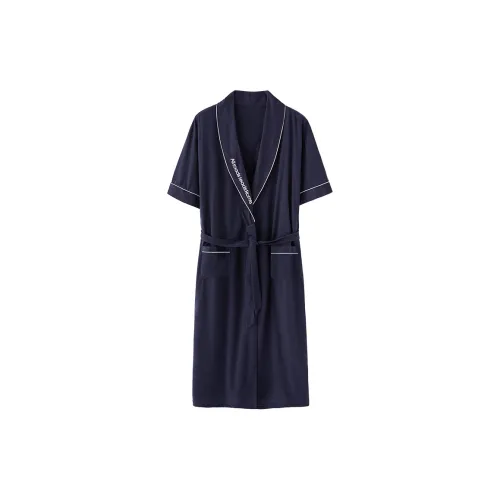 Mulong Family Sleep Robe Мужской Темно-синий