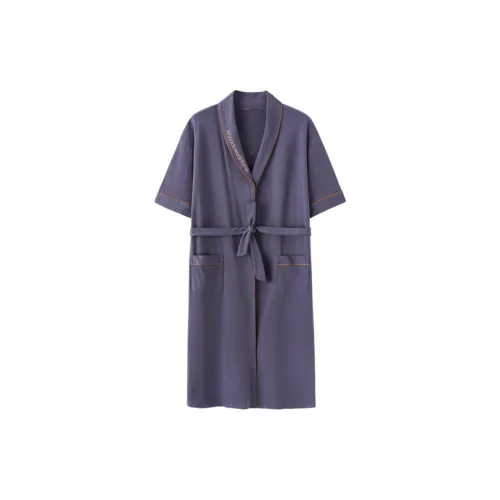 Mulong Family Sleep Robe Men's Gray Blue