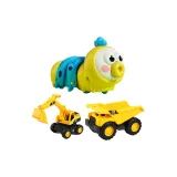 【Малыш Набор】Гусеница (Желтый) + Экскаватор + Самоскид