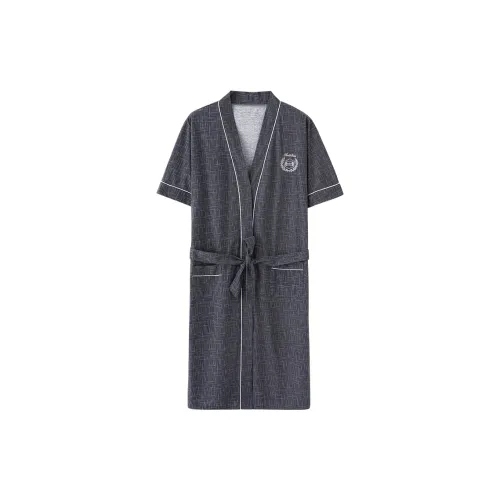 Mulong Family Sleep Robe Мужской Темно-Серый
