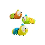 【Набор из 3 штук】Устойчивые резинки-спирали для волос в виде гусеницы (Зеленый + Апельсиновый + Желтый)