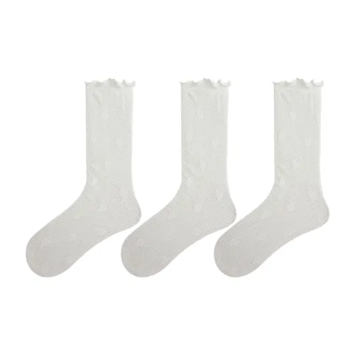 Evening Classroom Носки Crew Женские упаковка из 3 пар белые