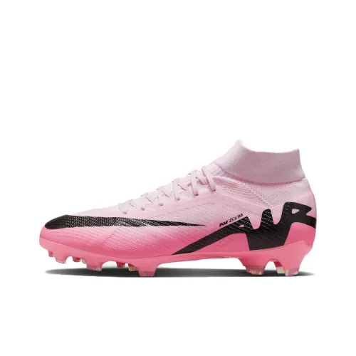 Nike Mercurial Superfly 9 FG Твердый грунт Противоскользящие Устойчивые к истиранию Футбольные бутсы Унисекс Розовый Черный