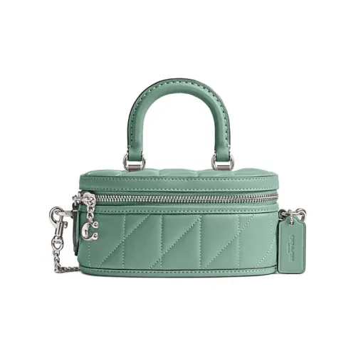 COACH Trail Овчина с коровьей кожей Сумка Мини Женские Аквамарин Каменный цвет